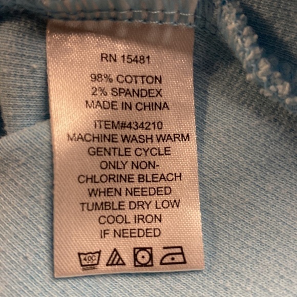 $10$ add on Lady Hathaway light blue cotton blend zip front jacket with pockets - Picture 10 of 13